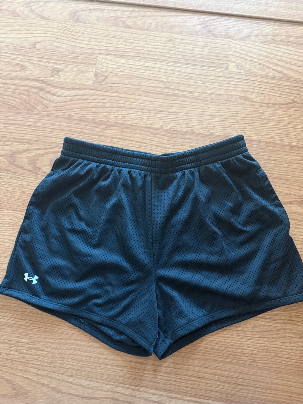 Under Armour Women's Black Mesh Shorts with Pockets